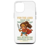 God Is With You - Joshua 1:9 Chibi Anime Warrior Girl design Custodia per iPhone 12/12 Pro