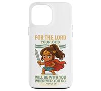 God Is With You - Joshua 1:9 Chibi Anime Warrior Girl design Custodia per iPhone 13 Pro Max