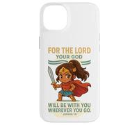 God Is With You - Joshua 1:9 Chibi Anime Warrior Girl design Custodia per iPhone 14 Plus