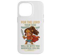 God Is With You - Joshua 1:9 Chibi Anime Warrior Girl design Custodia per iPhone 14 Pro Max