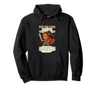 God Is With You - Joshua 1:9 Chibi Anime Warrior Girl design Felpa con Cappuccio
