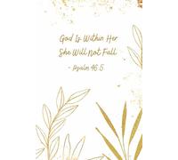God Is Within Her - Psalm 46:5 Gold Botanical Christian Journal | Minimalist Scripture Notebook for Women | 6x9 Lined