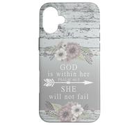 God is Within Her She Will Not Fail Psalm 46:5 Cellulare Custodia per iPhone 16 Plus