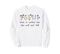 God is Within Her She Will Not Fall Christian Butterfly 46:5 Felpa