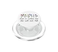God is Within Her She Will Not Fall Christian Butterfly 46:5 PopSockets PopGrip per MagSafe