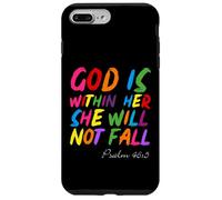 God is within Her She Will Not Fall Shirt Custodia per iPhone 7 Plus/8 Plus