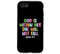 God is within Her She Will Not Fall Shirt Custodia per iPhone SE (2020) / 7/8