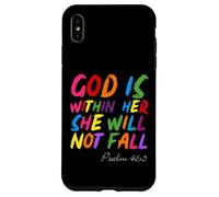 God is within Her She Will Not Fall Shirt Custodia per iPhone XS Max