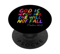 God is within Her She Will Not Fall Shirt PopSockets PopGrip Adesivo