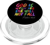 God is within Her She Will Not Fall Shirt PopSockets PopGrip per MagSafe