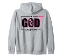 God is Within Me Will I Not Fall Pink Psalm 46:5 Bible Verse Felpa con Cappuccio