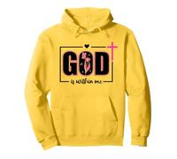 God is Within Me Will I Not Fall Pink Psalm 46:5 Bible Verse Felpa con Cappuccio