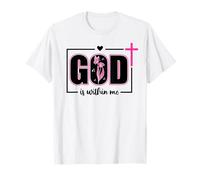 God is Within Me Will I Not Fall Pink Psalm 46:5 Bible Verse Maglietta