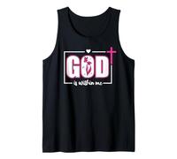 God is Within Me Will I Not Fall Psalm 46:5 Bible Verse Pink Canotta