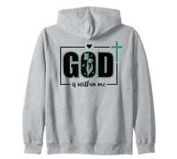 God is Within Me Will I Not Fall Psalm 46:5 Bible Verse Sage Felpa con Cappuccio