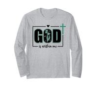 God is Within Me Will I Not Fall Psalm 46:5 Bible Verse Sage Maglia a Manica