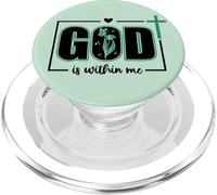God is Within Me Will I Not Fall Psalm 46:5 Bible Verse Sage PopSockets PopGrip per MagSafe