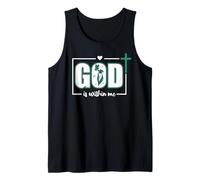 God is Within Me Will I Not Fall Psalm 46:5 Teal Bible Verse Canotta
