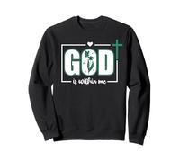 God is Within Me Will I Not Fall Psalm 46:5 Teal Bible Verse Felpa