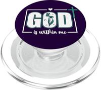 God is Within Me Will I Not Fall Psalm 46:5 Teal Bible Verse PopSockets PopGrip per MagSafe