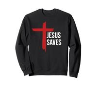 God Jesus Saves Sign Cross Christian Minimal Religious Faith Felpa