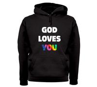 God Loves You - Adulti Felpa/Maglione - Lesbico Lgbt Gay Bi Trasparenti Religion