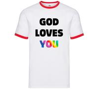 God Loves You - Uomo Suoneria - Lesbico Lgbt Gay Bi Trans Religion Adorazione