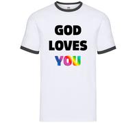 God Loves You - Uomo Suoneria - Lesbico Lgbt Gay Bi Trans Religion Adorazione