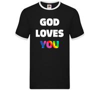 God Loves You - Uomo Suoneria - Lesbico Lgbt Gay Bi Trans Religion Adorazione