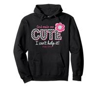 God Made Me Cute I Can't Help It Salmo 139:14 Christian Felpa con Cappuccio