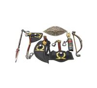 God of War Chaos Blade Thunder Hammer Axe Arma Portachiavi con espositore per gli appassionati di anime, Stile 6, Taglia unica