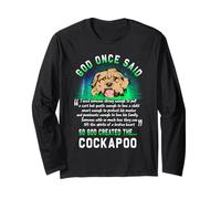 God Once Said God Created The Cockapoo Funny Dog Lover Maglia a Manica
