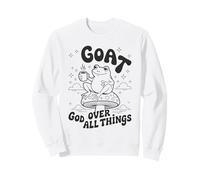 God Over all Things - Vintage Frog Grafica Christian Faith Felpa