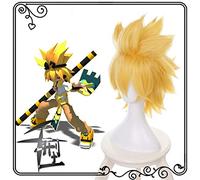 God Rose Aotu Parrucca Cosplay mondiale King Golden Mix Corti sintetici a strati soffici Parrucche di Halloween Costume da carnevale Parrucche KUQX7079