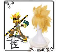 God Rose Aotu Parrucca Cosplay mondiale King Golden Mix Corti sintetici a strati soffici Parrucche di Halloween Costume da carnevale Parrucche KUQX7079