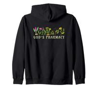 God’s Pharmacy Healing Herbs Row Gardening Meme Felpa con Cappuccio