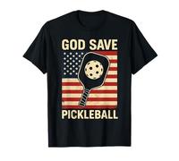 God Save Pickleball - Paletta con bandiera patriottica Maglietta