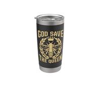 God Save The Queen Bee Whisperer ama l'apicoltura delle api Bicchiere termico in acciaio inox doppia parete