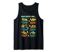 God Says I Am Christian Bible Verses Construction Truck Canotta