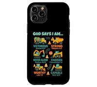 God Says I Am Christian Bible Verses Construction Truck Custodia per iPhone 11 Pro