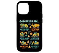 God Says I Am Christian Bible Verses Construction Truck Custodia per iPhone 12/12 Pro
