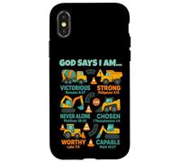 God Says I Am Christian Bible Verses Construction Truck Custodia per iPhone X/XS