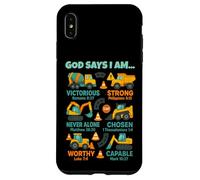 God Says I Am Christian Bible Verses Construction Truck Custodia per iPhone XS Max