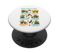 God Says I Am Christian Bible Verses Construction Truck PopSockets PopGrip Adesivo