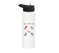 God Says I Am Dinosaur Bible Verses Stainless Steel Insulated Water Bottle