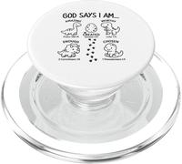 God Says I Am Dinosaur Funny Dino Bible Verse Toddlers Boys PopSockets PopGrip per MagSafe