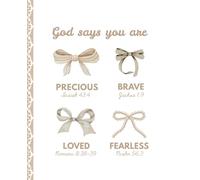 God Says You Are: Christian College Ruled Composition Notebook Super Cute Coquette Aesthetic Pastel Beige Bows for Women, Girls, Teens, Students, ... School & Office Preppy Y2K Supplies