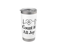 God Scripture Count it All Joy Sign Christian Bible Verse Bicchiere termico in acciaio inox doppia parete