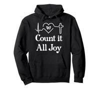God Scripture Count it all Joy Sign Christian Bible Verse Felpa con Cappuccio