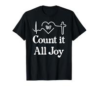 God Scripture Count it all Joy Sign Christian Bible Verse Maglietta
